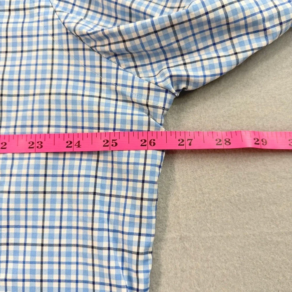 Polo Ralph Lauren Shirt Mens XXL Blue Check Classic Fit Performance